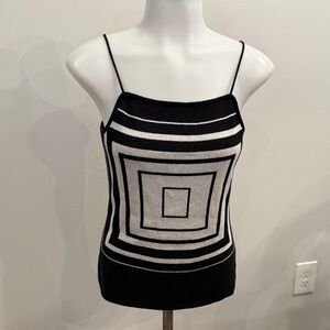 Boy London G Large Knit Black and White Women's Tank Camisole